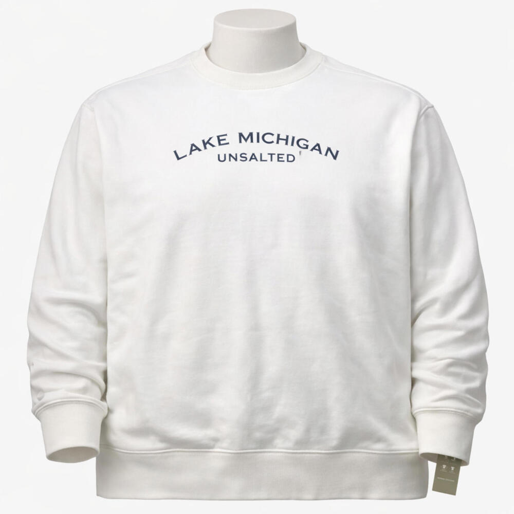 NEW Lake Michigan Unsalted Fleece Crewneck Sweatshirt Men's 4XL - Cotton Blend